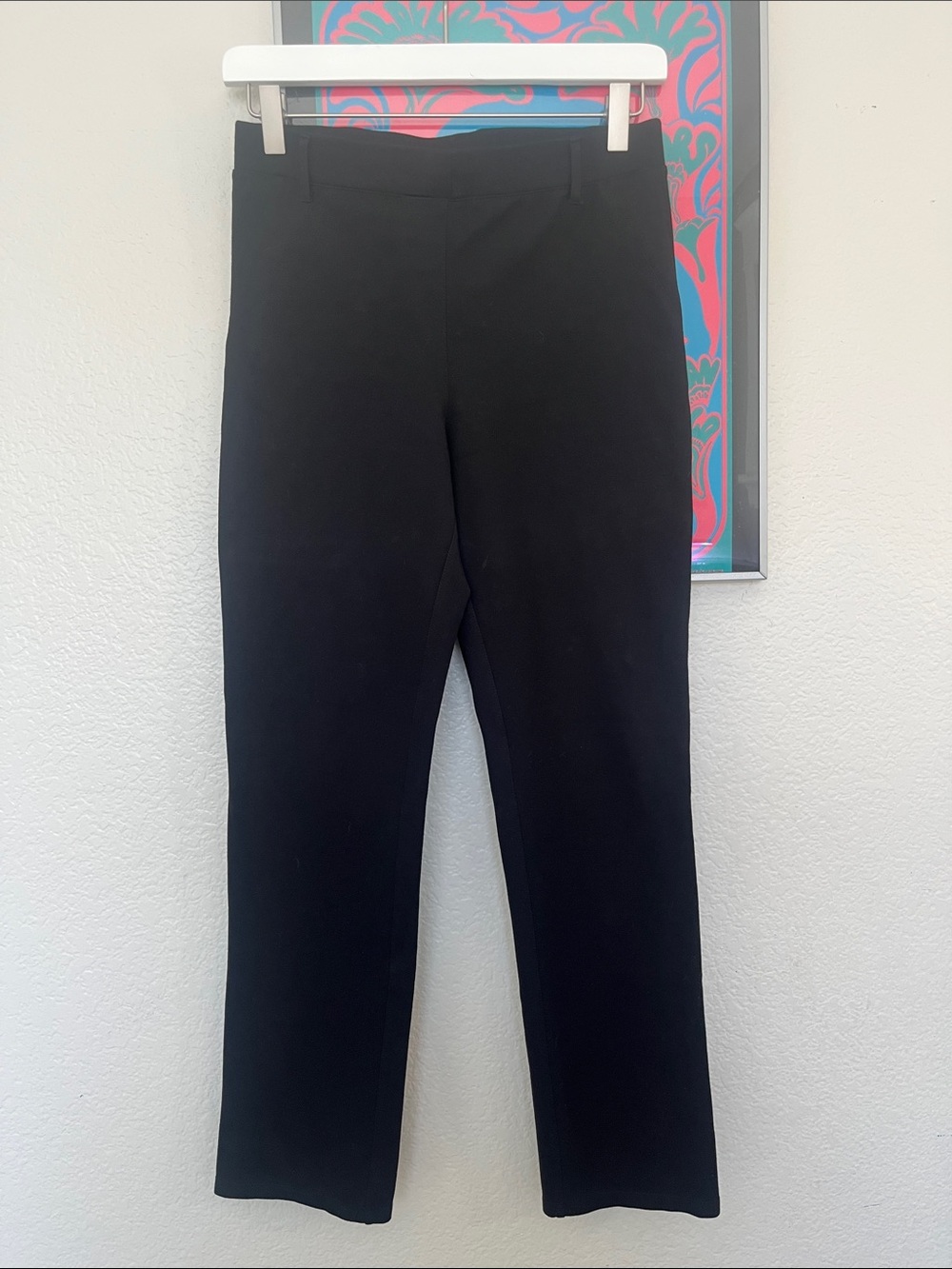 EUC Quince Classic Black Straight-Leg Ponte Pants